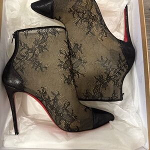 Christian Louboutin Black Lace Heels